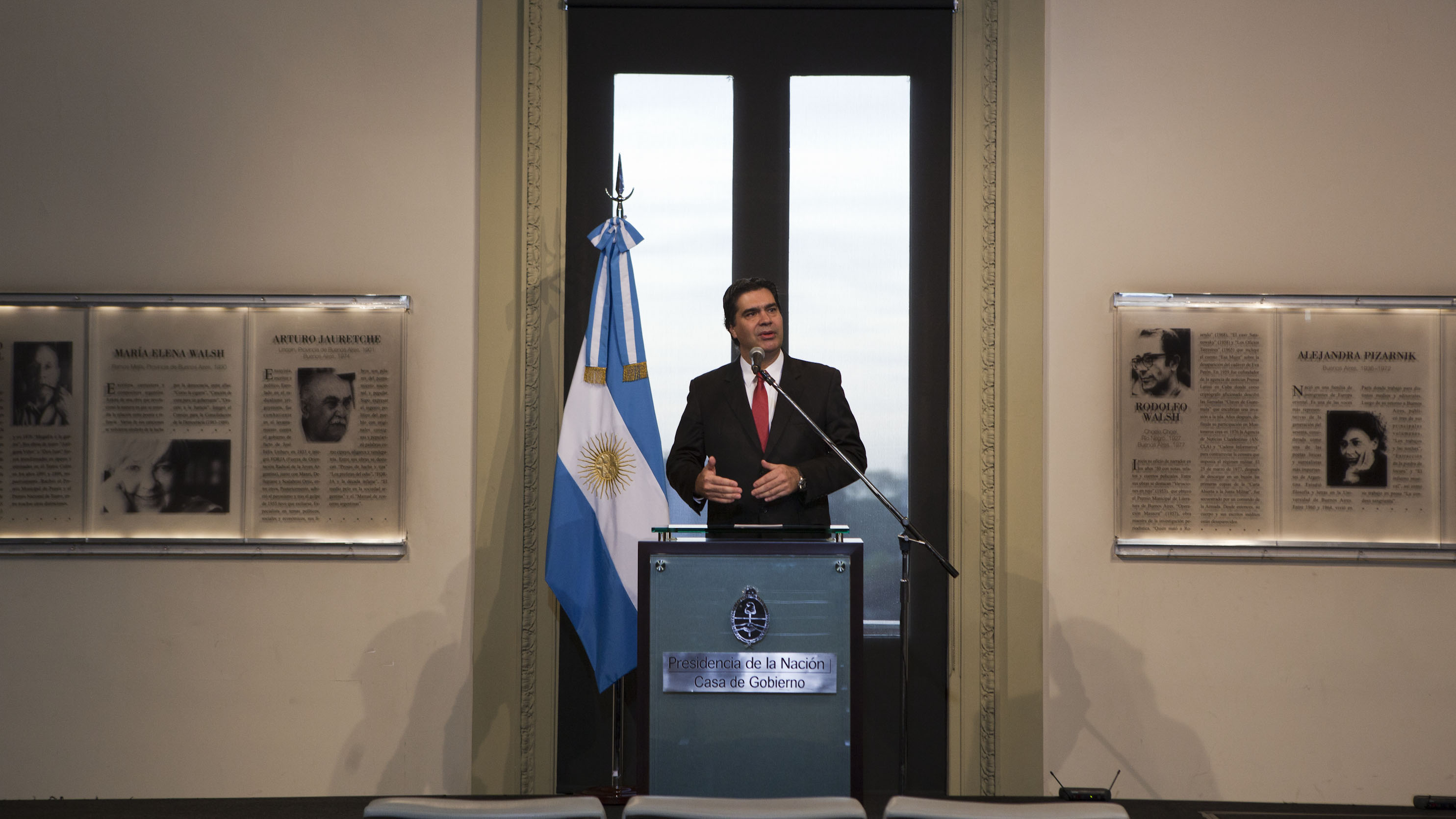 Declaraciones del jefe de Gabinete, en Casa Rosada