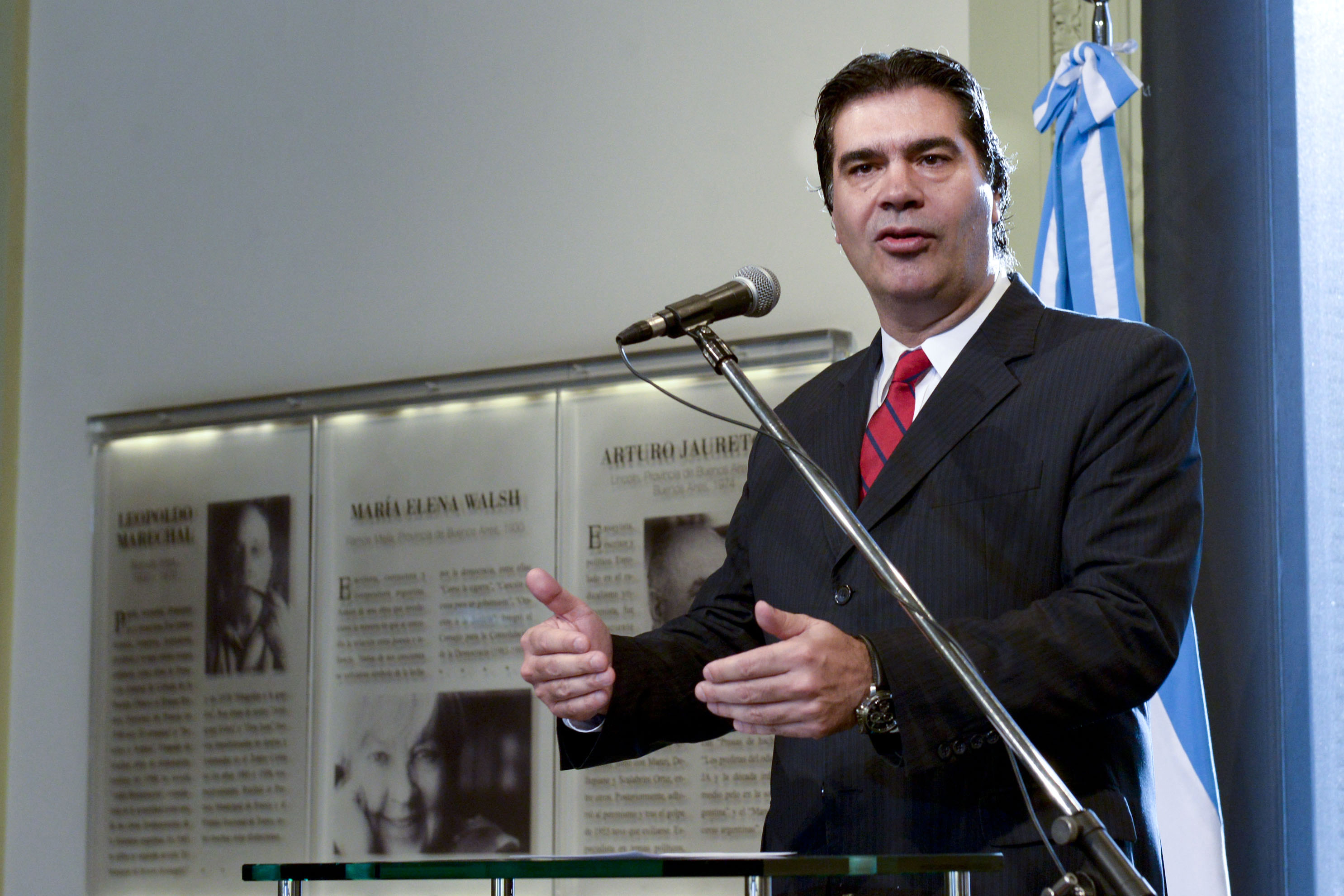 Declaraciones del jefe de Gabinete, durante su conferencia de prensa, en Casa Rosada