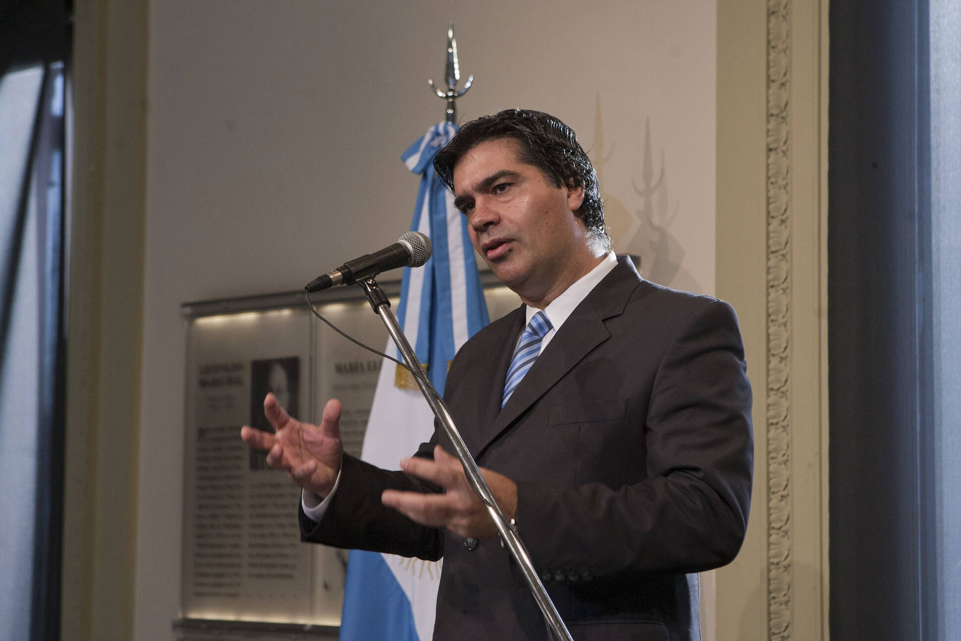 Declaraciones de Jorge Capitanich durante su conferencia de prensa, en Casa Rosada