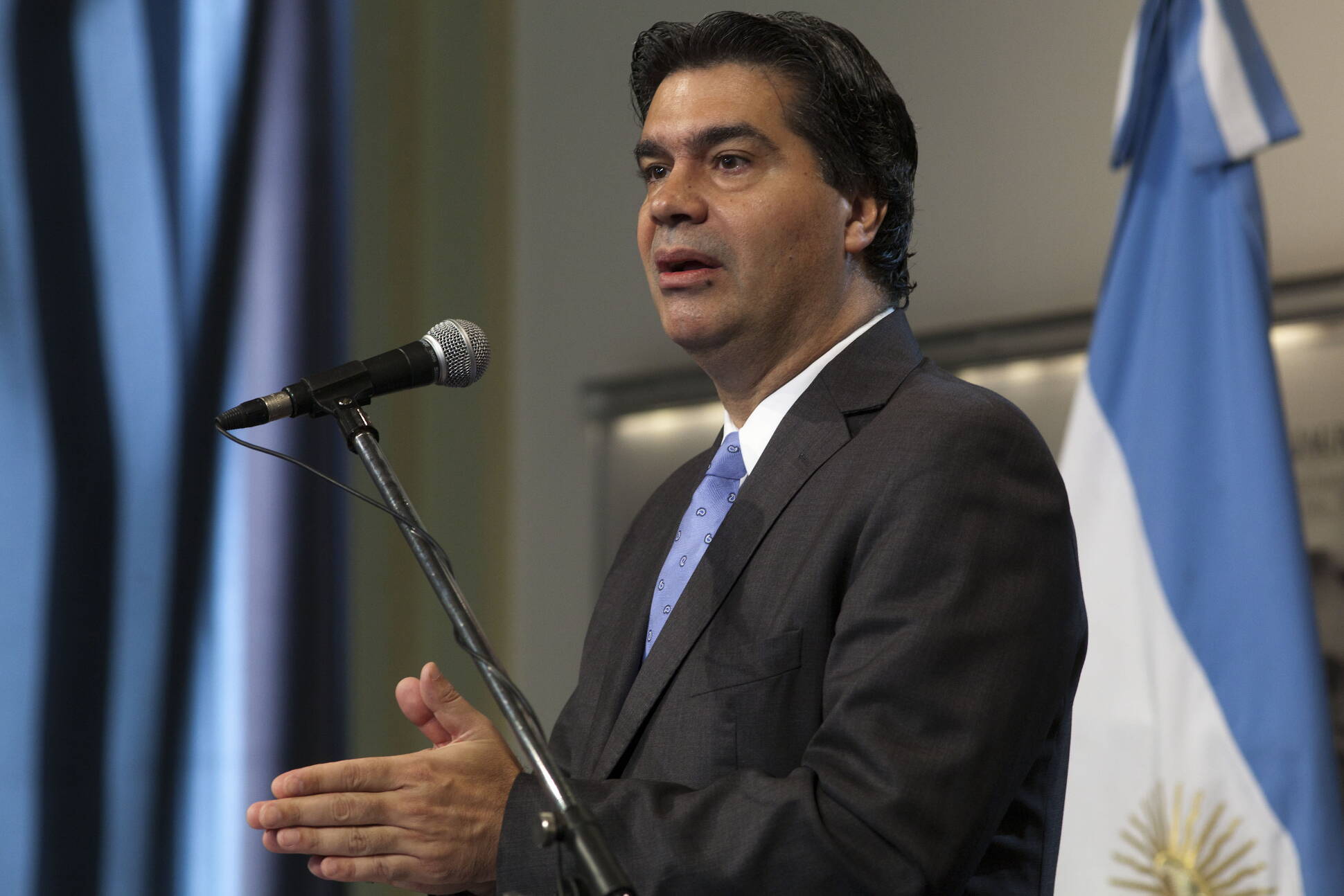 Declaraciones del jefe de Gabinete, durante su conferencia de prensa, en Casa Rosada.