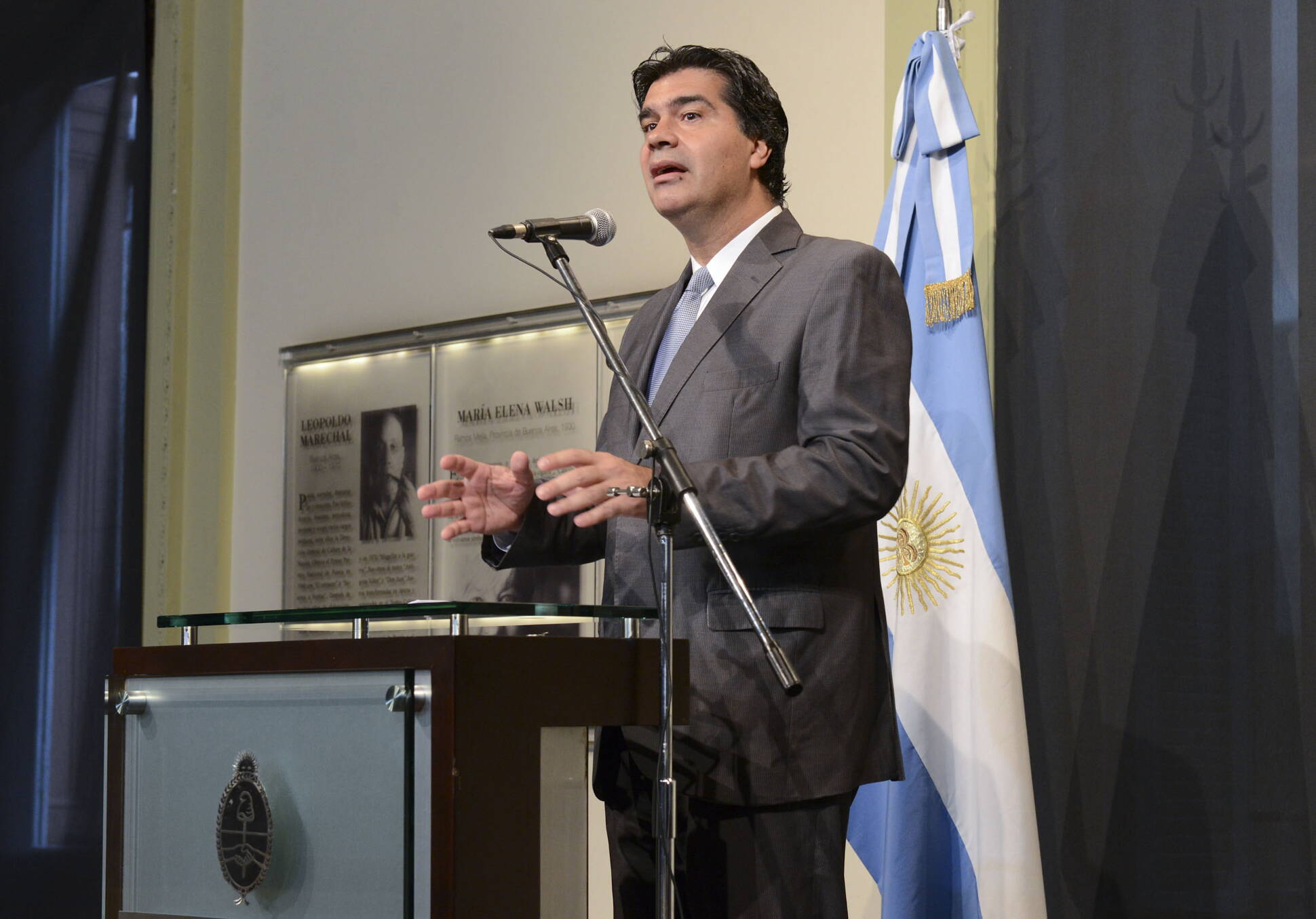Declaraciones del jefe de Gabinete,en Casa Rosada.