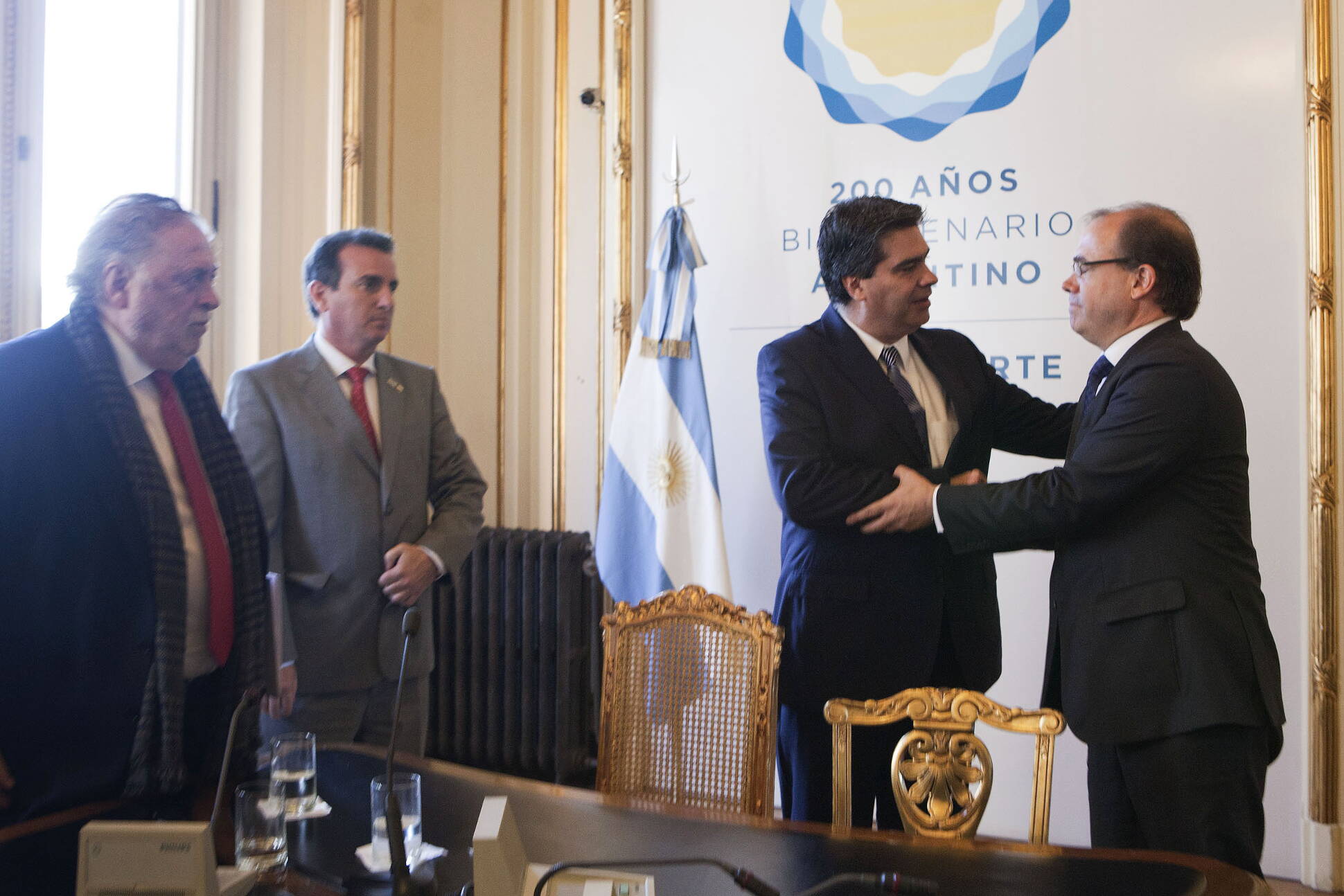 Reunión del jefe de Gabinete con el ministro de de Obras Públicas de la República de Chile, Alberto Undurraga Vicuña