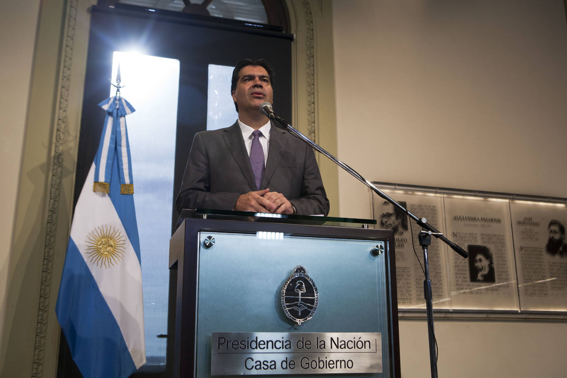 Declaraciones del jefe de Gabinete,durante su conferencia de prensa, en Casa Rosada.