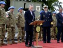 El presidente Macri despidió al contingente de Cascos Azules que prestará ayuda humanitaria en Haití