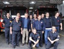 El Presidente visitó a bomberos voluntarios y a personal de Defensa Civil