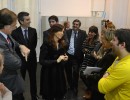 Cristina Fernández saludó a los periodistas acreditados en Casa de Gobierno