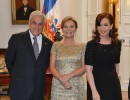 La Jefa de Estado asistió a la cena de despedida de Sebastián Piñera en Chile