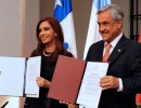 Cristina Fernández y Sebastián Piñera firmaron acuerdos de integración