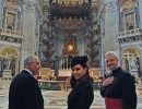 La Presidenta saludó al Papa Francisco tras la misa de asunción
