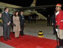 Cristina Fernández llegó a Bolivia para participar de la Cumbre del G77+China